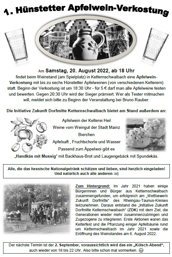 Bild Apfelweinstand 20.08.2022