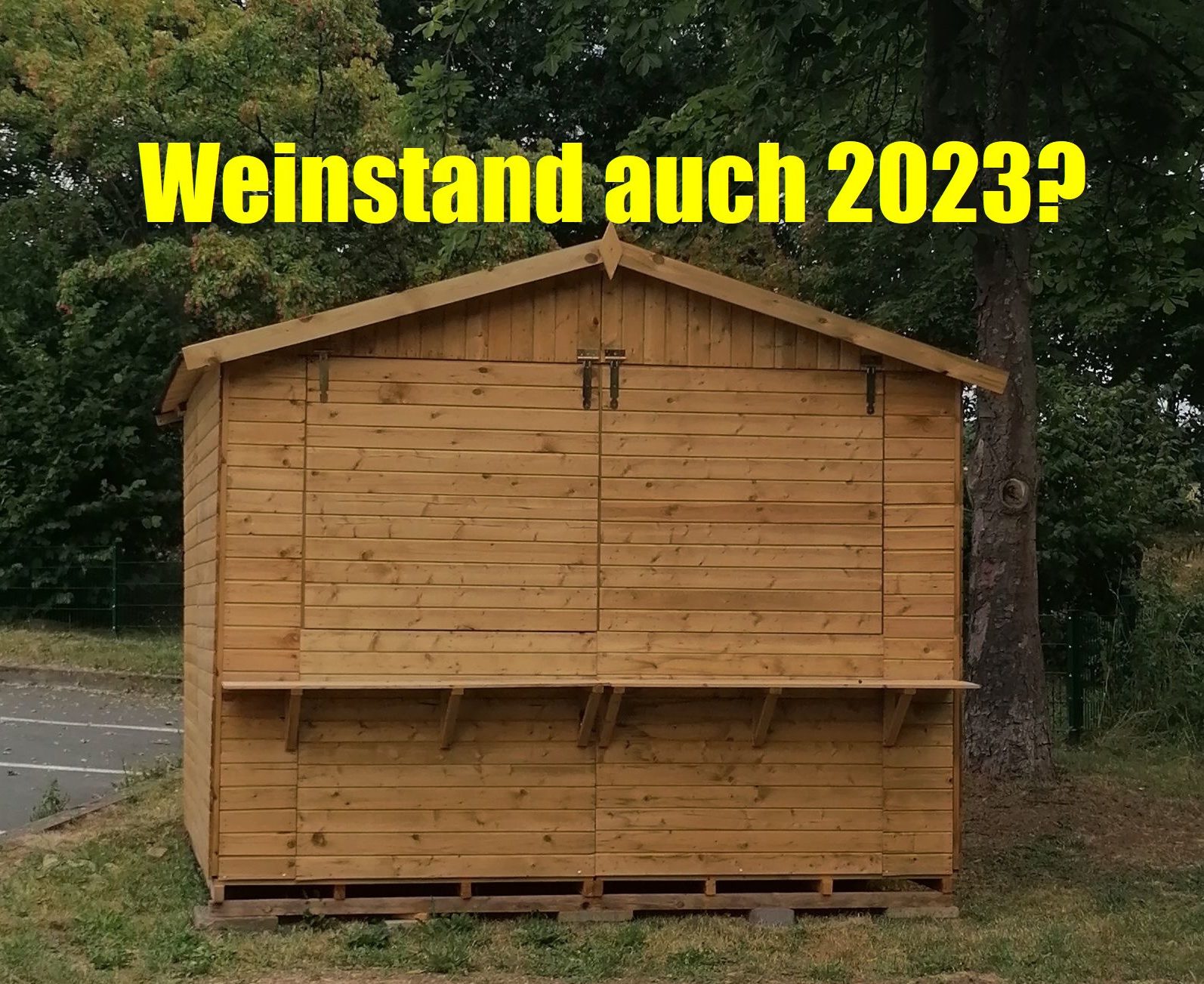 Weinstand leer